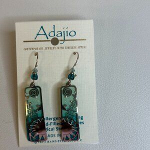 Adajio Sea Green Sterling Earrings